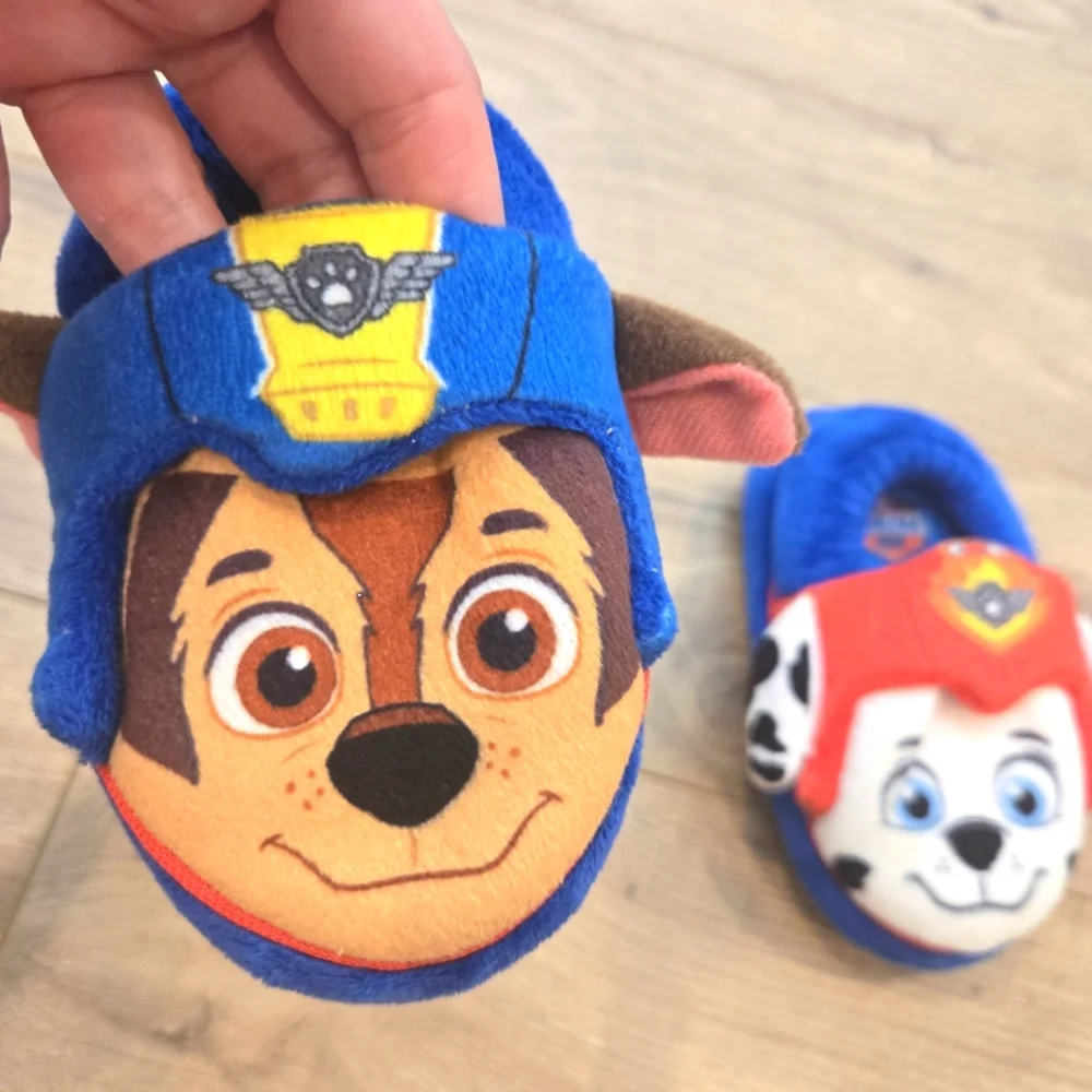 Paw Patrol Chase & Marshall Toddler Boy's‎ Slippers​ Size 5/6